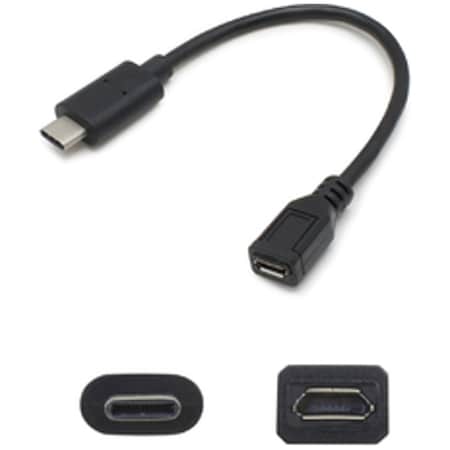 Add-On Addon 5 Pack Of 17Cm (7In) Usb 3.1 Type (C) Male To Micro-Usb, PK5 USBC2MUSB2FB-5PK